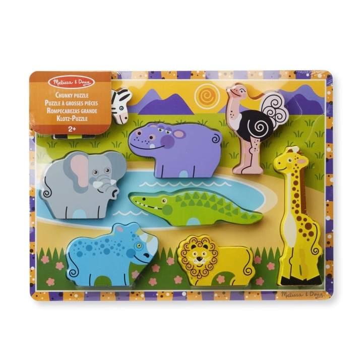 Melissa & Doug Grovt puslespill i tre Safari i gruppen LEKER, BARN OG BABY / Leker / Puslespill hos TP E-commerce Nordic AB (C79815)