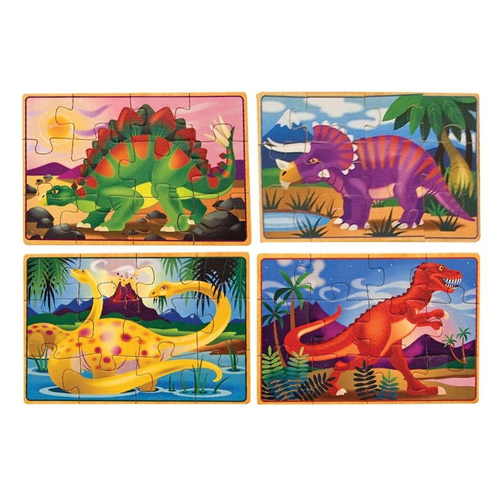 Melissa & Doug Puslespill i tre i en eske Dinosaur i gruppen LEKER, BARN OG BABY / Leker / Barnas puslespill hos TP E-commerce Nordic AB (C79826)