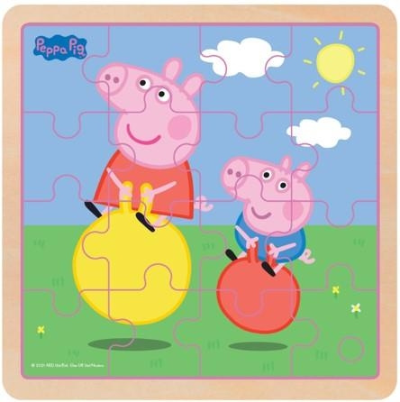 Barbo Toys Peppa Pig Puslespill i tre med hoppeball i gruppen LEKER, BARN OG BABY / Leker / Barnas puslespill hos TP E-commerce Nordic AB (C79836)