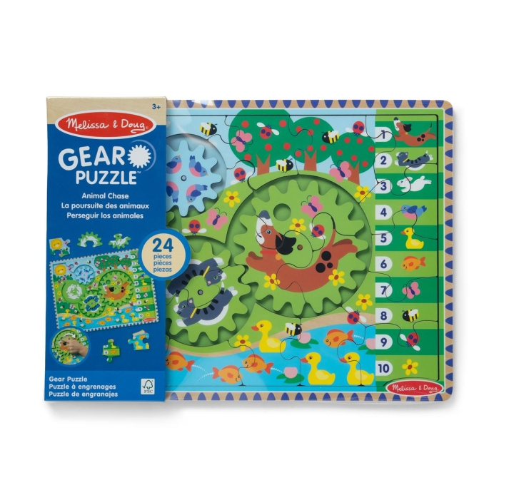 Melissa & Doug Puslespill med tannhjul i tre Animal Chase I-Spy i gruppen LEKER, BARN OG BABY / Leker / Puslespill hos TP E-commerce Nordic AB (C79854)