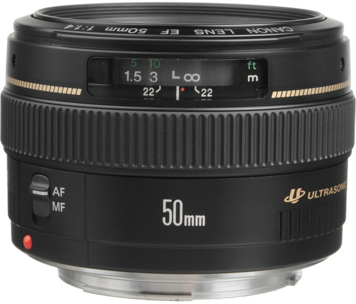 Canon EF 50 mm f/1,4 USM normalobjektiv i gruppen Elektronikk / Foto og video / Fotograferingsutstyr / Kameralinser og tilbehør hos TP E-commerce Nordic AB (C80012)