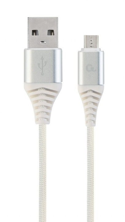 Cablexpert MicroUSB - USB-kabel, 2 m, hvit i gruppen Datautstyr / Kabler og adaptere / USB / Micro-USB hos TP E-commerce Nordic AB (C80213)