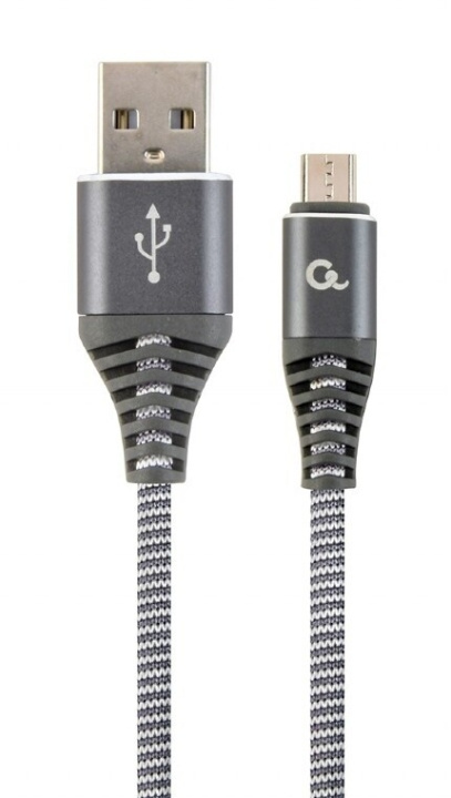 Cablexpert MicroUSB - USB-kabel, 1 m, grå i gruppen Datautstyr / Kabler og adaptere / USB / Micro-USB hos TP E-commerce Nordic AB (C80219)