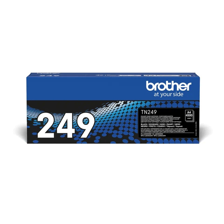 Brother TN249BK laserblekkpatron, svart i gruppen Datautstyr / Skrivere og tilbehør / Blekk og toner / Blekkpatroner / Brother hos TP E-commerce Nordic AB (C80402)