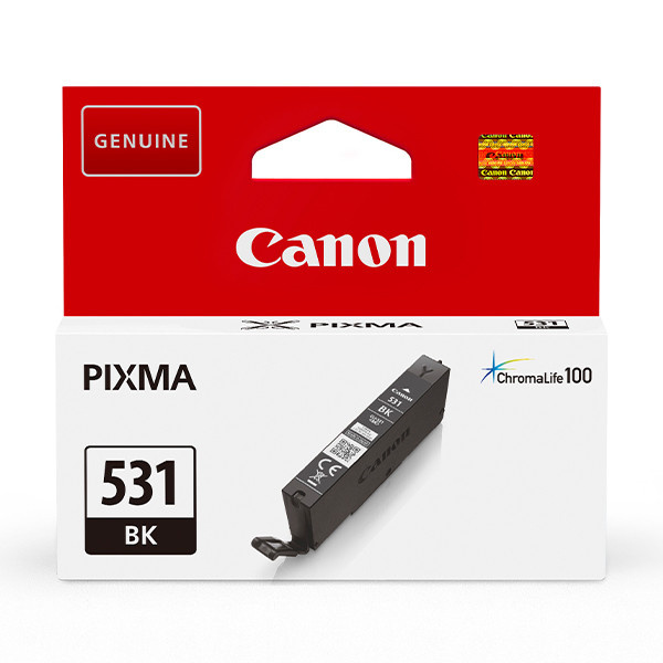 Canon CLI-531BK blekkpatron, svart i gruppen Datautstyr / Skrivere og tilbehør / Blekk og toner / Blekkpatroner / Canon hos TP E-commerce Nordic AB (C80421)