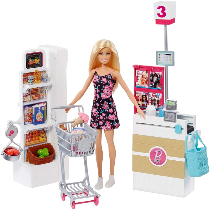 Barbie Supermarked-sett (FRP01) i gruppen LEKER, BARN OG BABY / Leker / Dukker & tilbehør hos TP E-commerce Nordic AB (C80528)