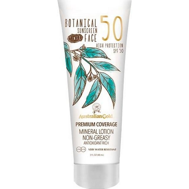 Australian Gold Botanical Tinted Face Cream SPF 50 88 ml - Medium/Tan i gruppen HELSE OG SKJØNNHET / Hudpleie / Soling / Solkrem hos TP E-commerce Nordic AB (C80570)