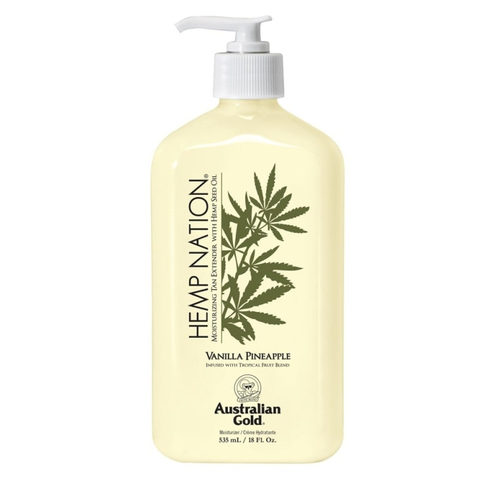 Australian Gold Hemp Nation Vanilla Pineapple Tan Extender Body Lotion 535 ml i gruppen HELSE OG SKJØNNHET / Hudpleie / Kroppspleie / Body lotion hos TP E-commerce Nordic AB (C80572)