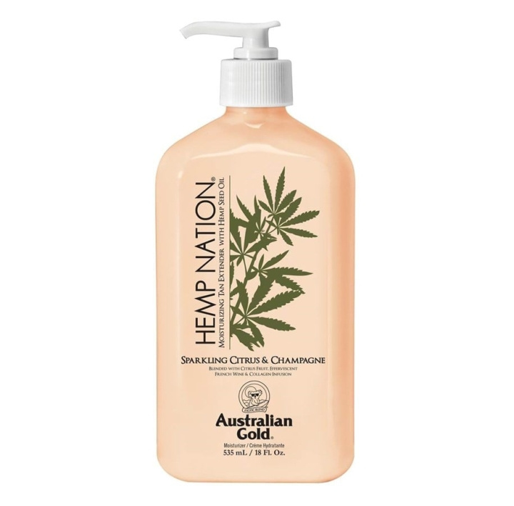 Australian Gold Hemp Nation Sparkling Citrus & Champagne Tan Extender Body Lotion 535 ml i gruppen HELSE OG SKJØNNHET / Hudpleie / Kroppspleie / Body lotion hos TP E-commerce Nordic AB (C80575)