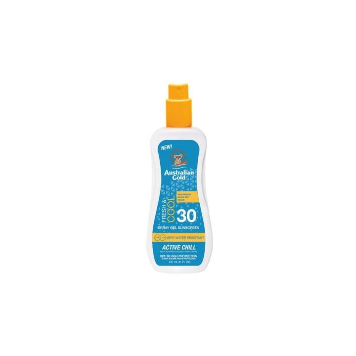 Australian Gold Active Chill Sunscreen Spray Gel SPF 30 237 ml i gruppen HELSE OG SKJØNNHET / Hudpleie / Soling / Solkrem hos TP E-commerce Nordic AB (C80581)