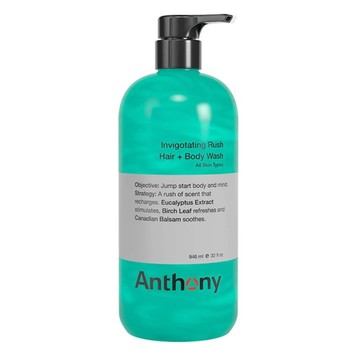 Anthony Invigoration Rush Hair + Body Shampoo 946 ml i gruppen HELSE OG SKJØNNHET / Hår & styling / Hårpleie / Sjampo hos TP E-commerce Nordic AB (C80617)