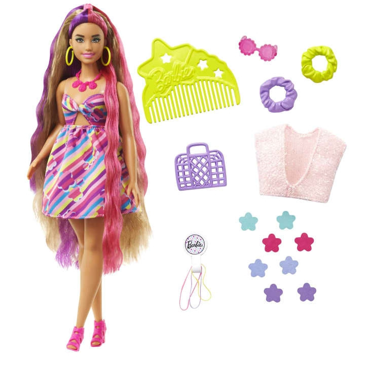 Barbie Totally Hair - dukke med blomstertema (HCM89) i gruppen LEKER, BARN OG BABY / Leker / Dukker & tilbehør hos TP E-commerce Nordic AB (C80632)