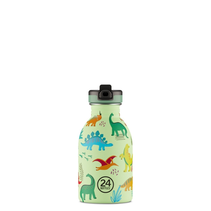 24Bottles - Kids Collection - Urban Bottle 250 ml m. sportslokk - Jurassic Friends (24B936) i gruppen SPORT, FRITID & HOBBY / Friluftsliv / Termoser og flasker hos TP E-commerce Nordic AB (C80742)