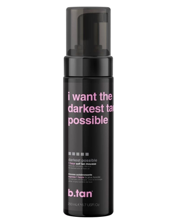 b.tan I Want The Darkest Tan Possible Tan Mousse 200 ml i gruppen HELSE OG SKJØNNHET / Hudpleie / Soling / Brun uten sol hos TP E-commerce Nordic AB (C80844)