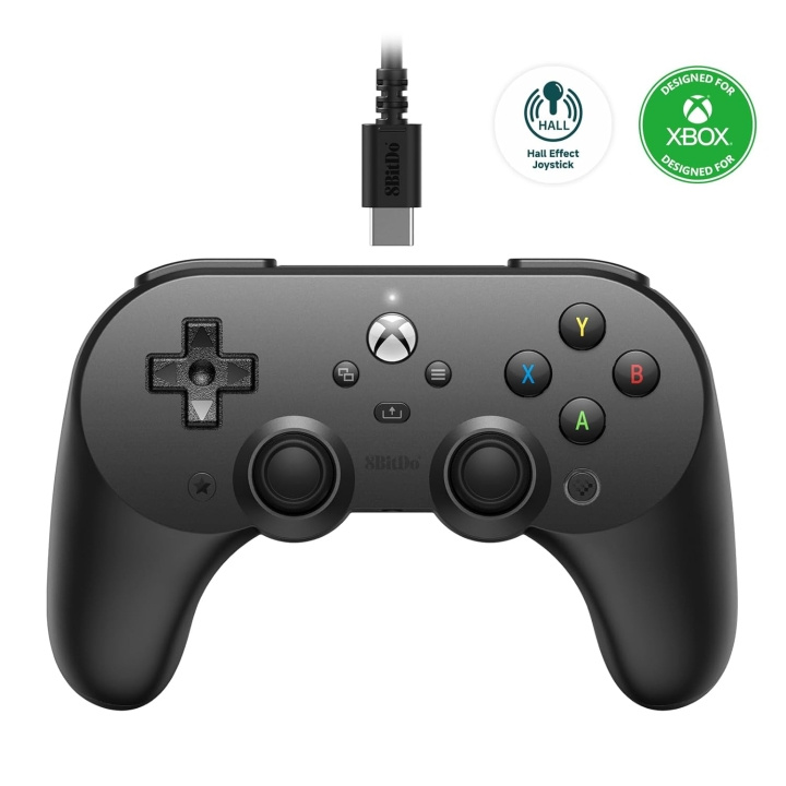 8Bitdo Pro 2 kablet Xbox Gamepad svart i gruppen Elektronikk / TV-spill & tilbehør / Xbox One hos TP E-commerce Nordic AB (C80903)