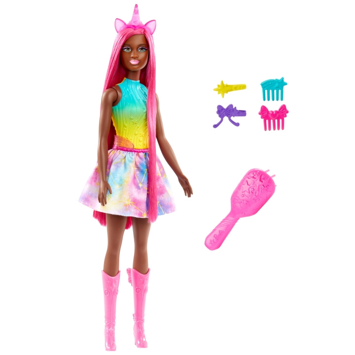 Barbie A touch of Magic Enhjørningdukke med langt hår (HRR01) i gruppen LEKER, BARN OG BABY / Leker / Dukker & tilbehør hos TP E-commerce Nordic AB (C80913)