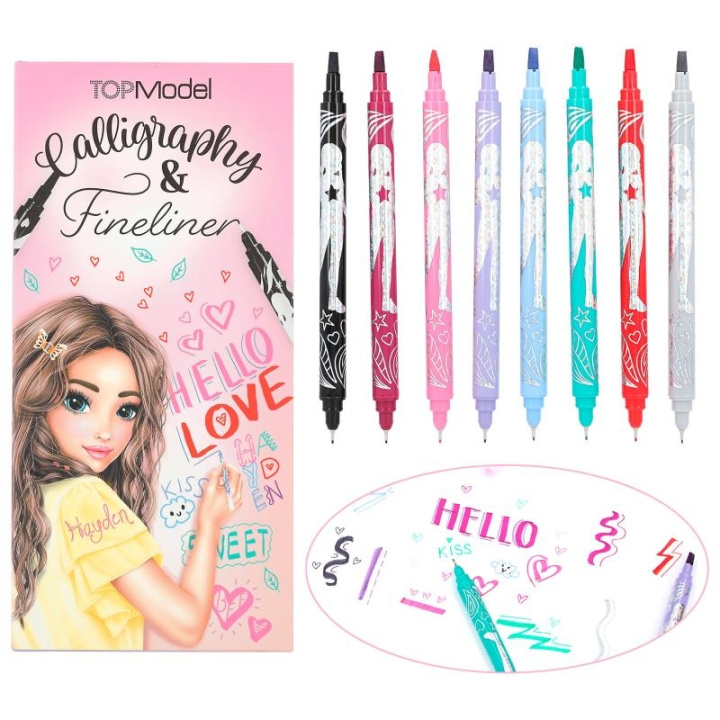 TOPModel Calligraphy & Finliner Set (411392) i gruppen SPORT, FRITID & HOBBY / Hobby / Male & Tegne / Penner, Fargestifter & Blekk hos TP E-commerce Nordic AB (C80962)