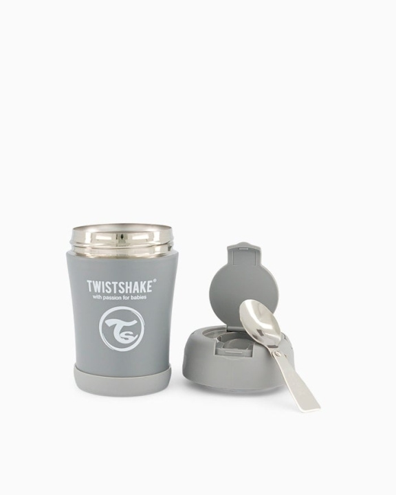 Twistshake Isolert matbeholder 350 ml pastellgrå i gruppen LEKER, BARN OG BABY / Spise & drikke / Barneserviser hos TP E-commerce Nordic AB (C80991)