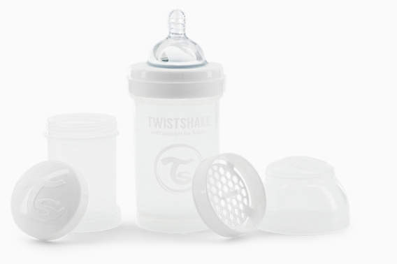 Twistshake Anti-Colic tåteflaske hvit 180 ml i gruppen LEKER, BARN OG BABY / Spise & drikke / Tåteflasker & tilbehør hos TP E-commerce Nordic AB (C80999)