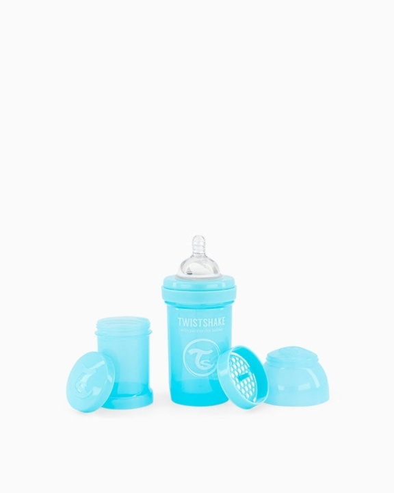 Twistshake Anti-Colic tåteflaske Pastellblå 180 ml i gruppen LEKER, BARN OG BABY / Spise & drikke / Tåteflasker & tilbehør hos TP E-commerce Nordic AB (C81001)