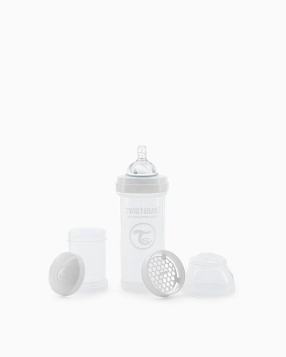 Twistshake Anti-Colic tåteflaske hvit 260 ml i gruppen LEKER, BARN OG BABY / Spise & drikke / Tåteflasker & tilbehør hos TP E-commerce Nordic AB (C81003)