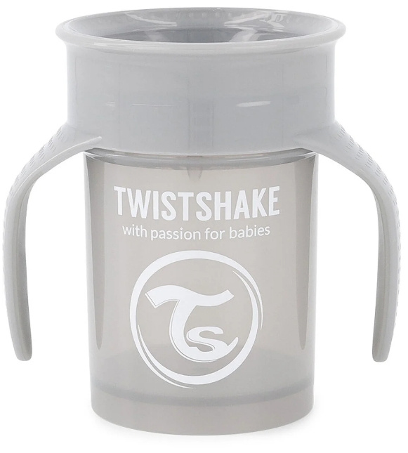 Twistshake 360 Cup 6+m Pastellgrå i gruppen LEKER, BARN OG BABY / Spise & drikke / Tåteflasker & tilbehør hos TP E-commerce Nordic AB (C81019)