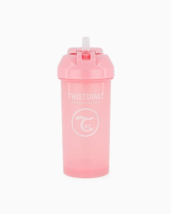 Twistshake Straw Cup 6+m 360 ml Pastellrosa i gruppen LEKER, BARN OG BABY / Spise & drikke / Barneserviser hos TP E-commerce Nordic AB (C81026)