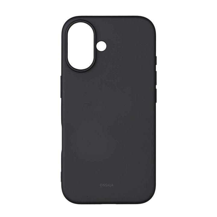 Onsala Back Sil Touch Recycled MagSerie iPhone 16 Black i gruppen SMARTTELEFON & NETTBRETT / Mobilbeskyttelse / Apple / iPhone 16 hos TP E-commerce Nordic AB (C81312)