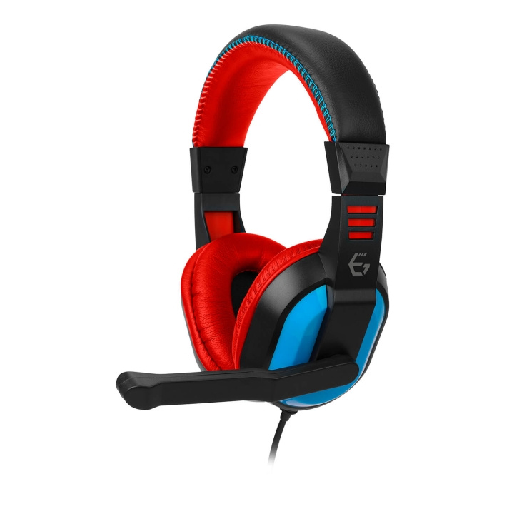 EgoGear Headset SHS10 Red/Blue Wired 3.5mm for NSW i gruppen Elektronikk / TV-spill & tilbehør / Nintendo Switch / Tilbehør hos TP E-commerce Nordic AB (C81319)