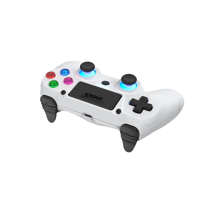 DragonShock Controller Mizar Wireless BT for PS4 White i gruppen Elektronikk / TV-spill & tilbehør / Sony PlayStation 4 hos TP E-commerce Nordic AB (C81335)