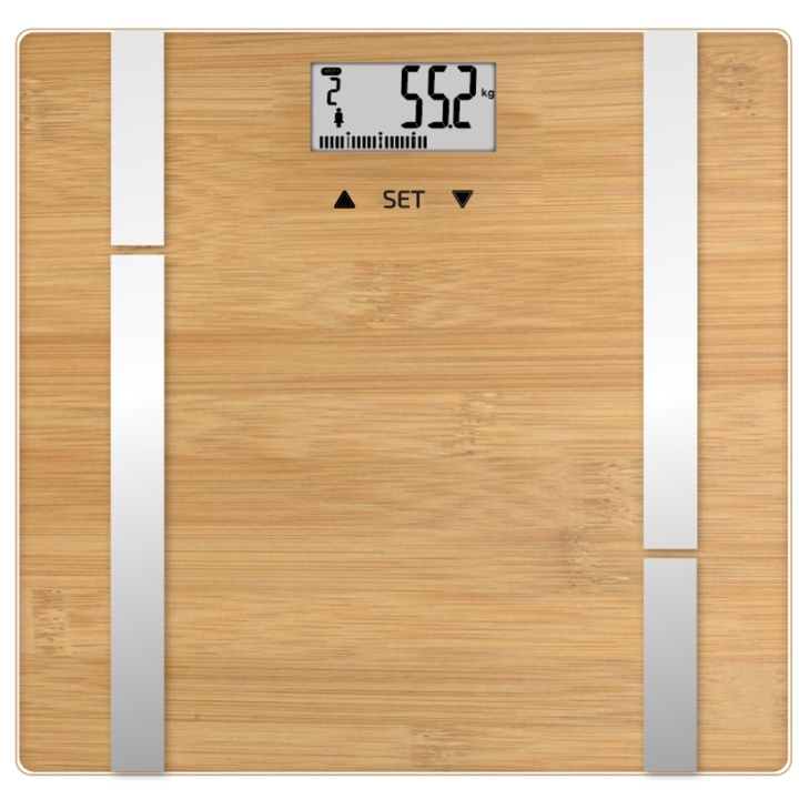 Terraillon Personvåg Bamboo Fit BMI 10-användare, 180 kg i gruppen HELSE OG SKJØNNHET / Helsepleie / Personvekter hos TP E-commerce Nordic AB (C81456)