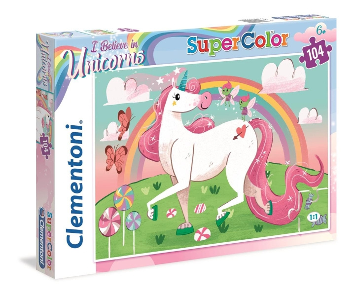 Clementoni 104 brikker Puslespill Kids SuperColors Unicorn i gruppen LEKER, BARN OG BABY / Leker / Barnas puslespill hos TP E-commerce Nordic AB (C81734)