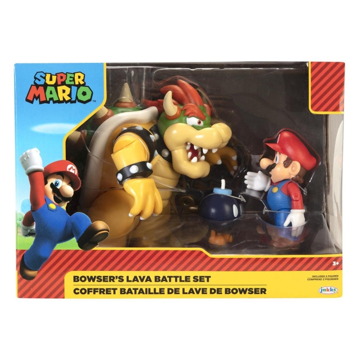 JAKKS Pacific Super Mario 4 tommers figursett Mario vs. Bowser i gruppen LEKER, BARN OG BABY / Leker / Figurer & miniatyrer hos TP E-commerce Nordic AB (C81832)