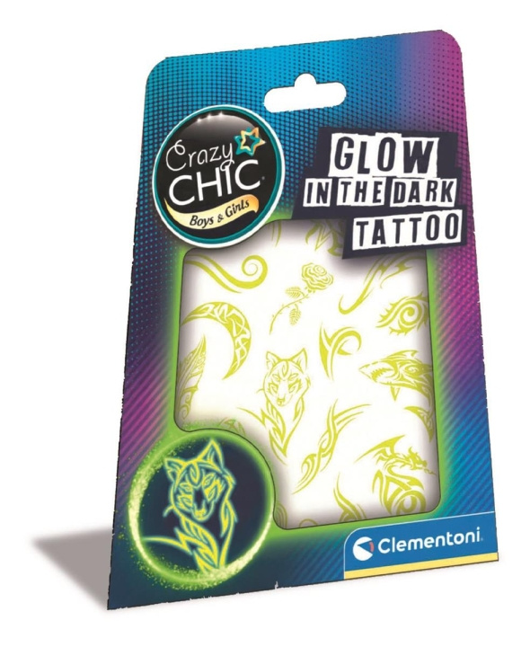 Clementoni Crazy Chic Glow in the dark Tattoo i gruppen LEKER, BARN OG BABY / Leker / Håndtverk hos TP E-commerce Nordic AB (C81851)