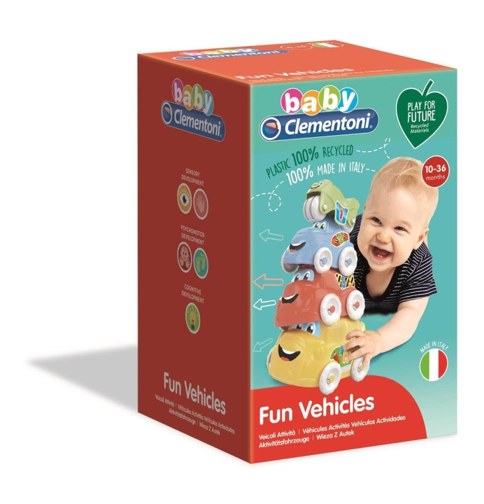 Clementoni Stacking Vehicles (100% Recycled) i gruppen LEKER, BARN OG BABY / Babyleker (0-3 år) / Aktivitetsleker hos TP E-commerce Nordic AB (C81870)