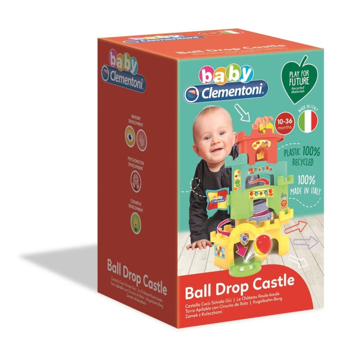 Clementoni Roll & Drop Fun Castle (100% Recycled) i gruppen LEKER, BARN OG BABY / Babyleker (0-3 år) / Aktivitetsleker hos TP E-commerce Nordic AB (C81872)