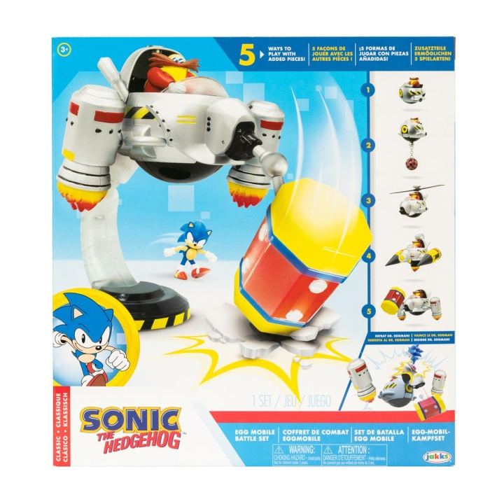 JAKKS Pacific Sonic the Hedgehog 2,5 tommers lekesett Egg Mobile Battle Set i gruppen LEKER, BARN OG BABY / Leker / Leksaker hos TP E-commerce Nordic AB (C81890)