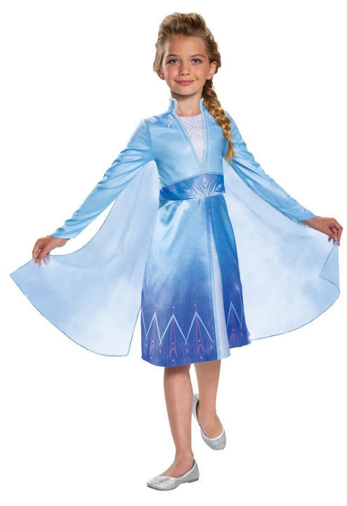 JAKKS Pacific Disguise Disney Frozen 2-kostyme Classic Traveling Elsa M (7-8) i gruppen LEKER, BARN OG BABY / Leker / Masker og kostymer hos TP E-commerce Nordic AB (C81920)