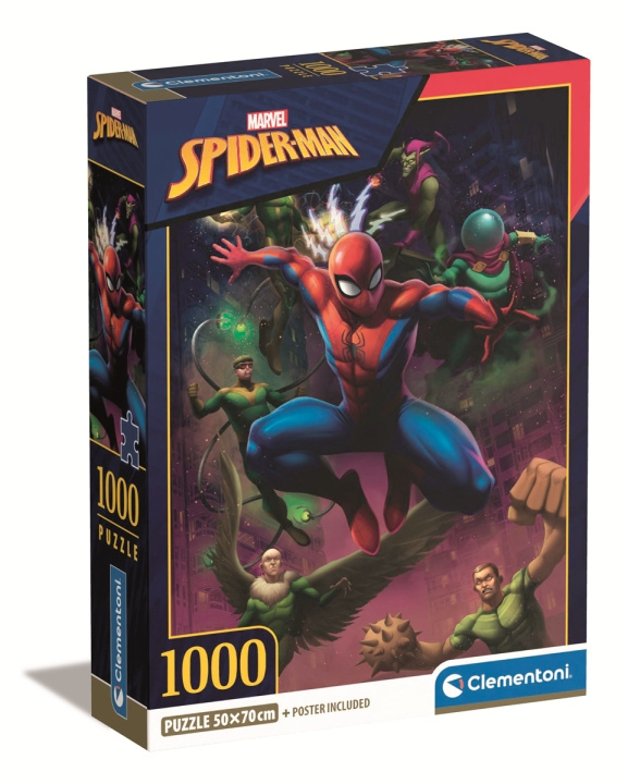 Clementoni 1000 stk CB Spiderman-kolleksjon av høy kvalitet i gruppen LEKER, BARN OG BABY / Leker / Puslespill hos TP E-commerce Nordic AB (C81949)