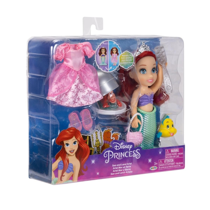 JAKKS Pacific Disney Princess 6-tommers Petite Doll med ekstra mote og tilbehør Sea to Land Ariel i gruppen LEKER, BARN OG BABY / Leker / Dukker & tilbehør hos TP E-commerce Nordic AB (C82067)