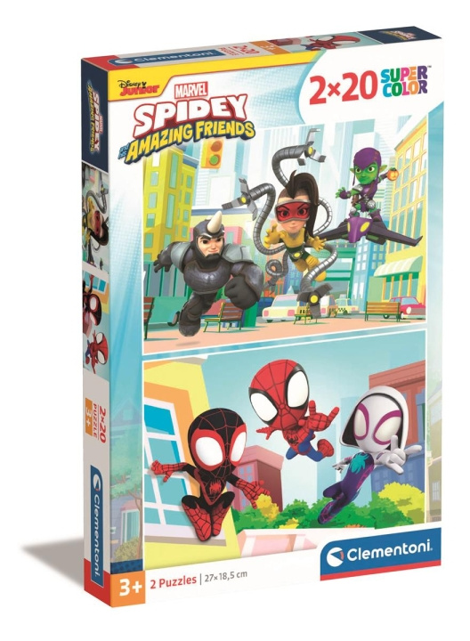 Clementoni 2x20 brikker Puslespill Spidey og hans fantastiske venner i gruppen LEKER, BARN OG BABY / Leker / Puslespill hos TP E-commerce Nordic AB (C82076)