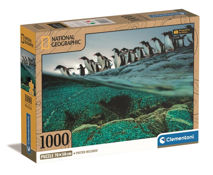 Clementoni 1000 stk CB høykvalitets samling National Geographics Gentoo Penguins i gruppen SPORT, FRITID & HOBBY / Hobby / Puslespill hos TP E-commerce Nordic AB (C82090)