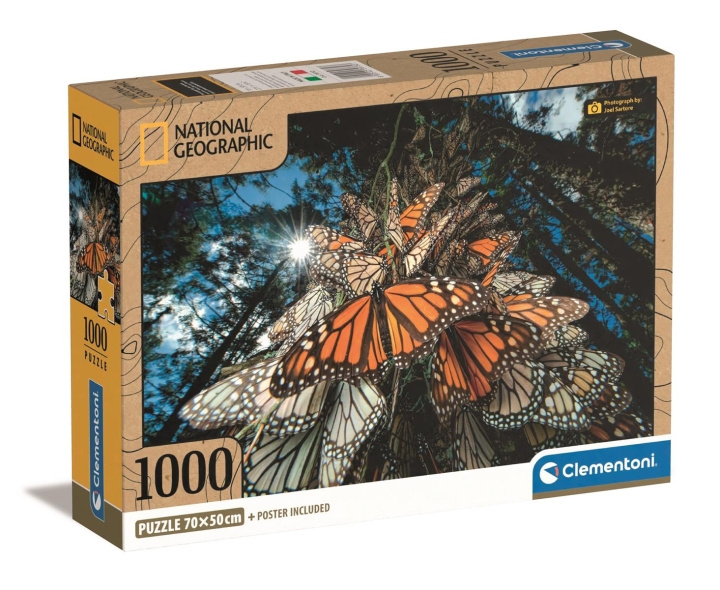 Clementoni 1000 stk CB høykvalitets samling National Geographics Monarch sommerfugler i gruppen SPORT, FRITID & HOBBY / Hobby / Puslespill hos TP E-commerce Nordic AB (C82092)