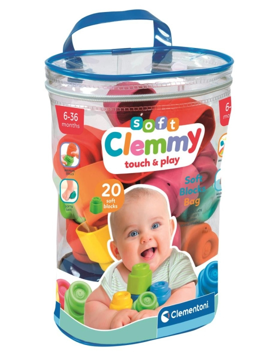 Clementoni Soft Clemmy (sett med 20 klosser) i gruppen LEKER, BARN OG BABY / Babyleker (0-3 år) / Aktivitetsleker hos TP E-commerce Nordic AB (C82141)