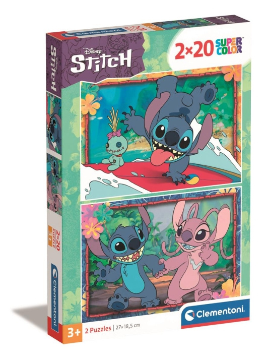 Clementoni 2X20 stk puslespill Disney Stitch i gruppen LEKER, BARN OG BABY / Leker / Barnas puslespill hos TP E-commerce Nordic AB (C82145)