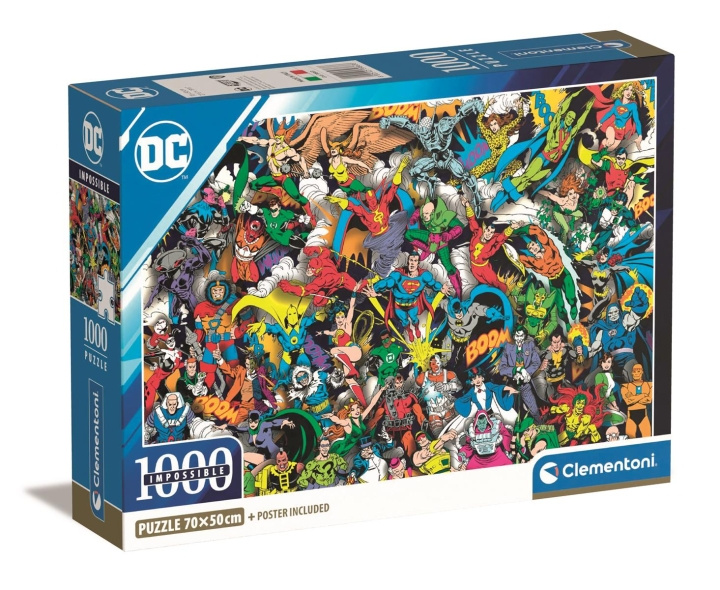 Clementoni 1000 stk CB Collection DC Comics Impossible av høy kvalitet i gruppen SPORT, FRITID & HOBBY / Hobby / Puslespill hos TP E-commerce Nordic AB (C82222)