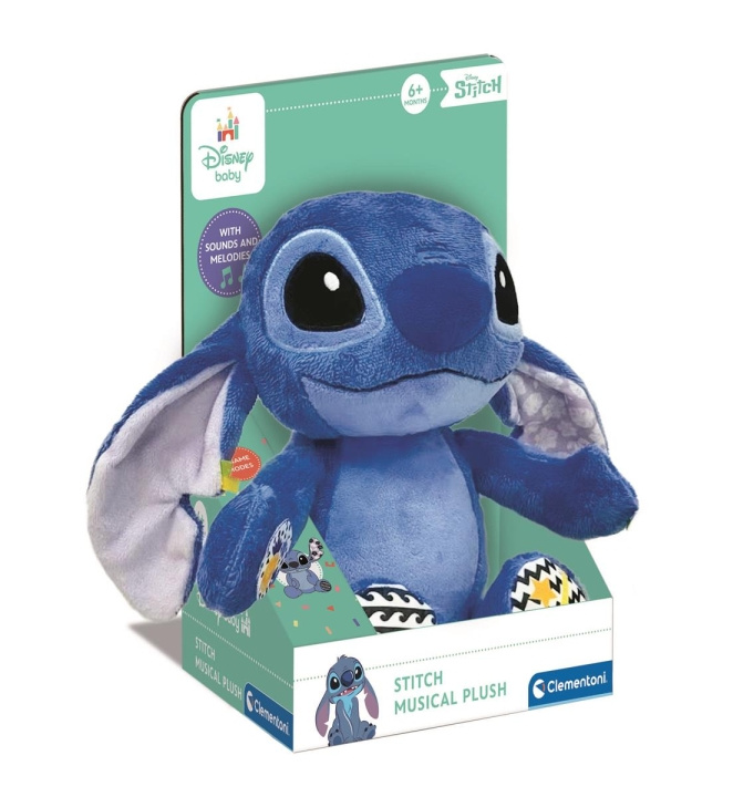 Clementoni Disney Baby Stitch musikalsk plysj i gruppen LEKER, BARN OG BABY / Babyleker (0-3 år) / Aktivitetsleker hos TP E-commerce Nordic AB (C82276)