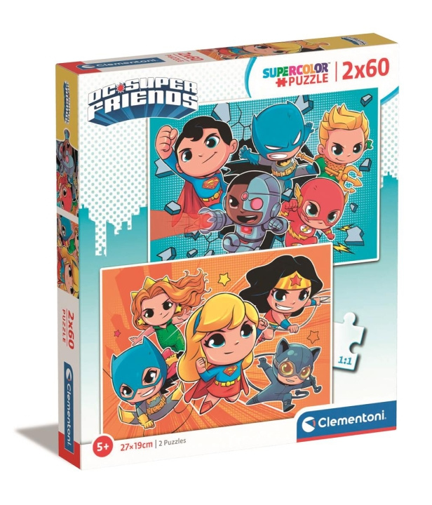 Clementoni 2x60 brikker puslespill Kids Special Collection DC Commics Superfriends i gruppen LEKER, BARN OG BABY / Leker / Puslespill hos TP E-commerce Nordic AB (C82305)