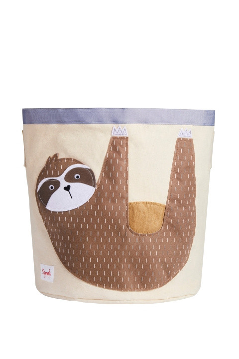 3 Sprouts Oppbevaringsbøtte - Brown Sloth i gruppen LEKER, BARN OG BABY / Barnerom / Lagring hos TP E-commerce Nordic AB (C82327)