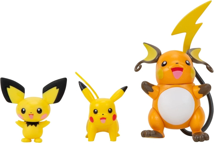 Pokémon Velg Evolusjon 3-pk - Pikachu (PKW2778) i gruppen LEKER, BARN OG BABY / Leker / Figurer & miniatyrer hos TP E-commerce Nordic AB (C82414)